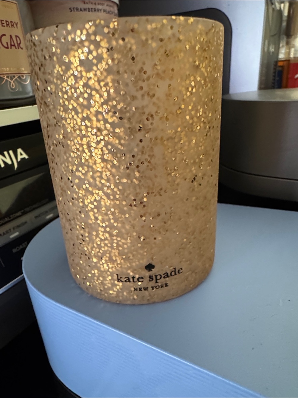 kate spade Gold Glitter Votive Holder